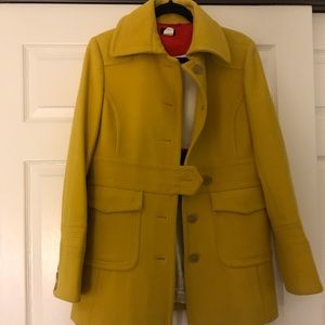 J Crew Mustard peacoat